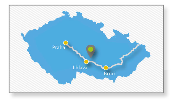 We are based in the heart of the Vysočina region.